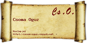 Csoma Oguz névjegykártya
